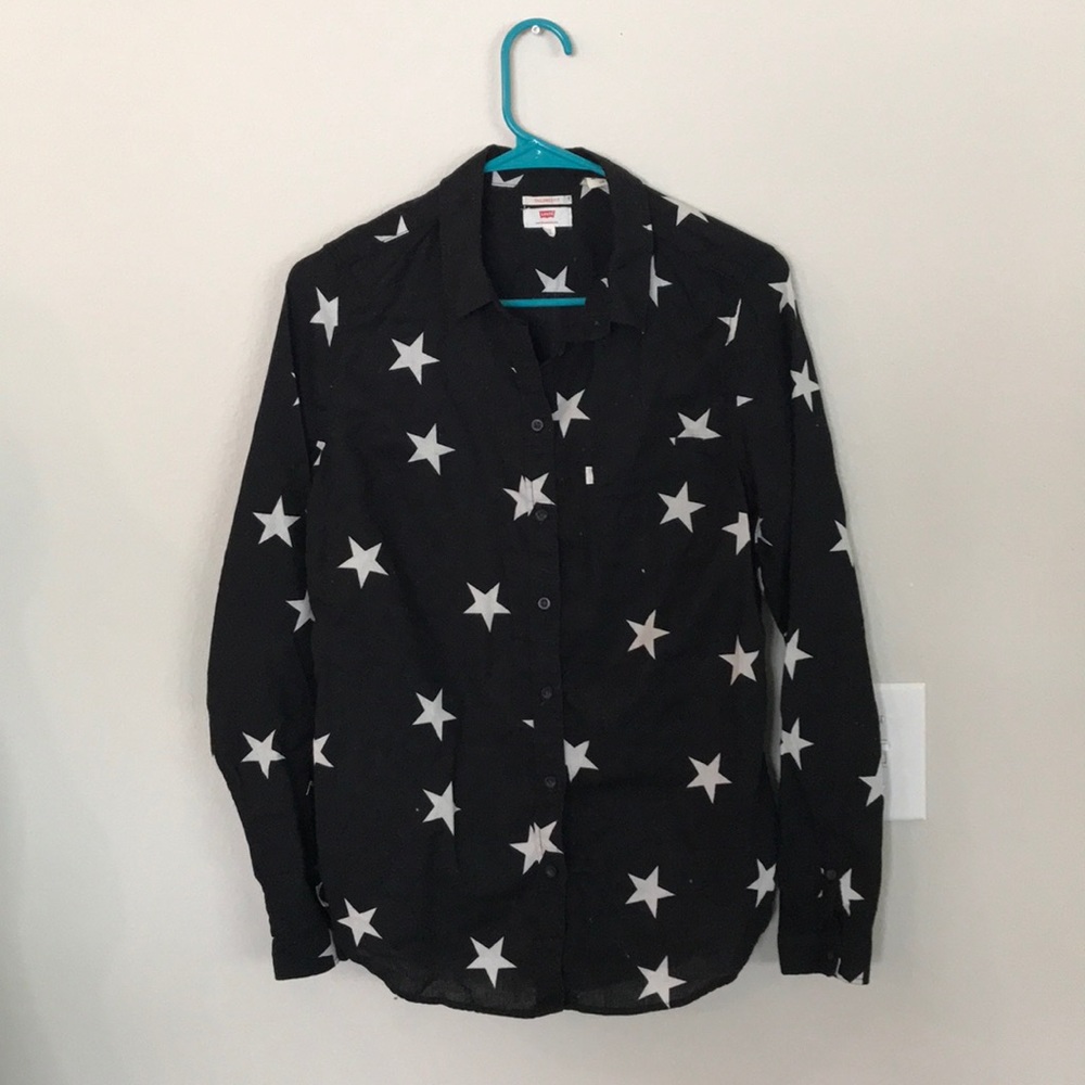 Star pattern button down